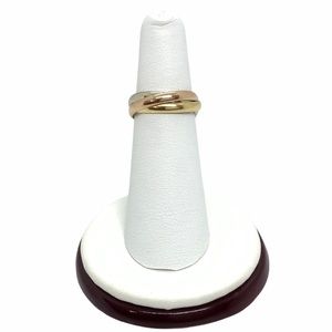 Cartier 18k tri-color Trinity Rolling Ring sz 5.5